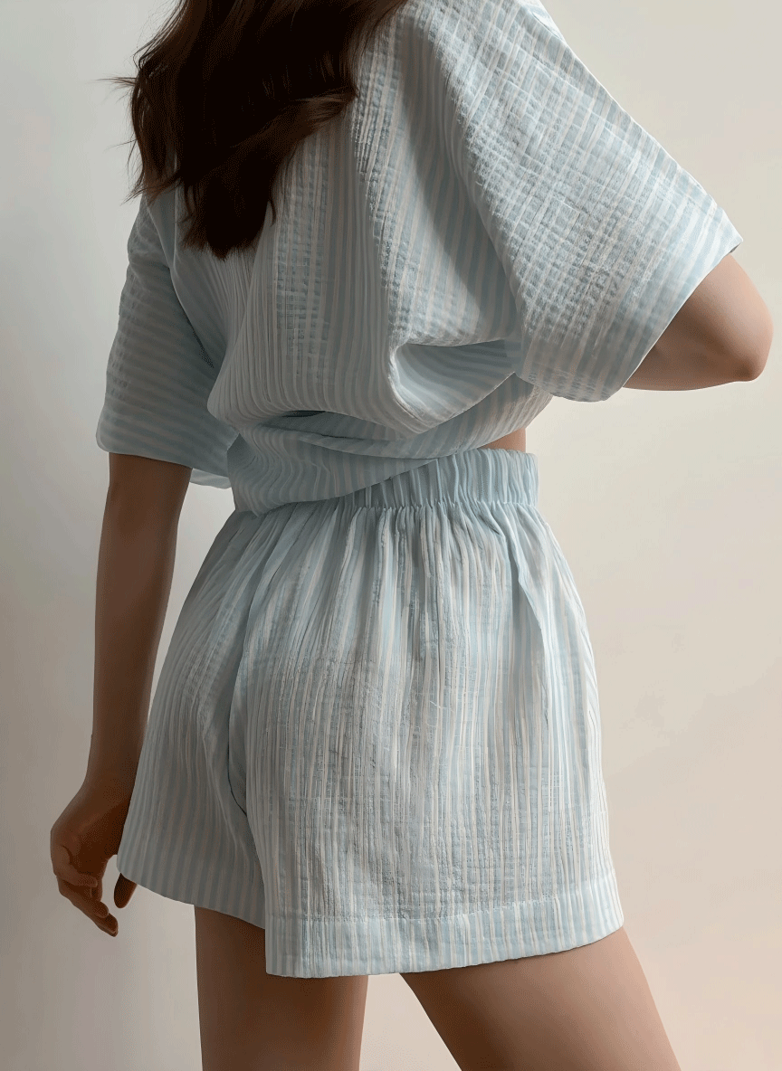 Pajama Set Muslin Sleepwear Breathable Organic Cotton Lounge Set Comfy Home Clothes For Women 100 Cotton Pj Set Cozy Women Loungewear